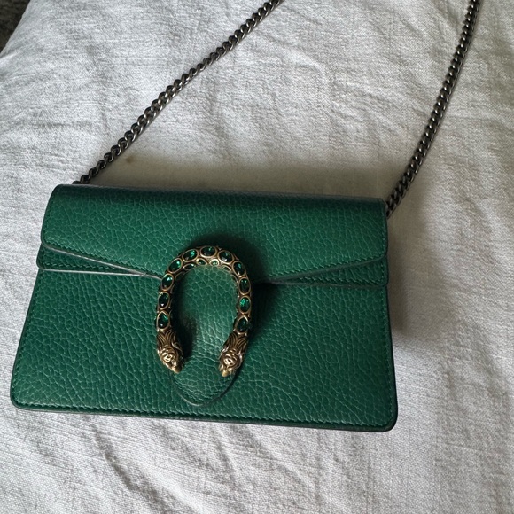 Gucci Crystal Super Mini Dionysus Shoulder Bag Emerald - Picture 1 of 8